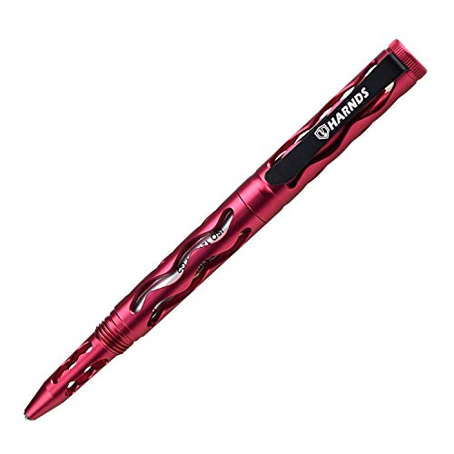 Harnds Brook Selbstverteidigungs Stift,Taktischer Stift Selbstverteidigungswerkzeug Glasbrecher mit multifunktionaler Überlebensausrüstung aus Wolframstahl DEC (rot) von Harnds