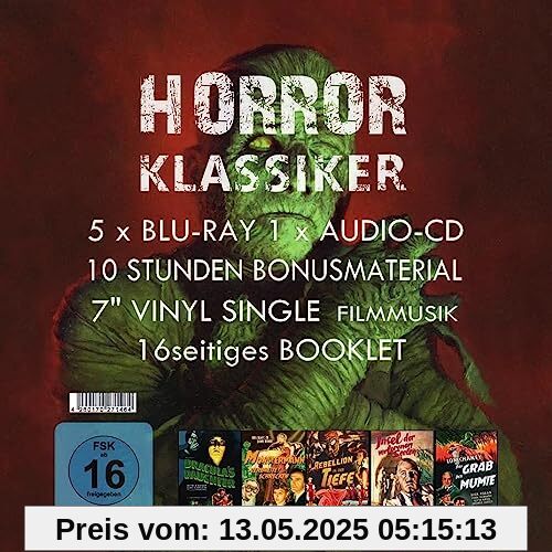 Horror-Klassiker Box - 5 Blu-rays + 1 Audio-CD + Vinyl 7 - Limited Edition 300 Stück - DAS GRAB DER MUMIE / DRACULAS TOCHTER / INSEL DER VERLORENEN ... DER TIEFE / MONSTERMANN VERBREITET SCHRECKEN Horror-Klassiker Box - 5 Blu-rays + 1 Audio-CD + Vinyl 7 - Limited Edition 300 Stück - DAS GRAB DER MUMIE / DRACULAS TOCHTER / INSEL DER VERLORENEN ... DER TIEFE / MONSTERMANN VERBREITET SCHRECKEN von Harold Young