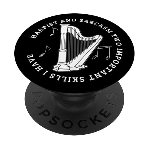 Harfenist und Sarkasmus Lustiger Harfenspieler PopSockets Klebender PopGrip Harfenist und Sarkasmus Lustiger Harfenspieler PopSockets Klebender PopGrip von Harp Music Designs For Harp Players