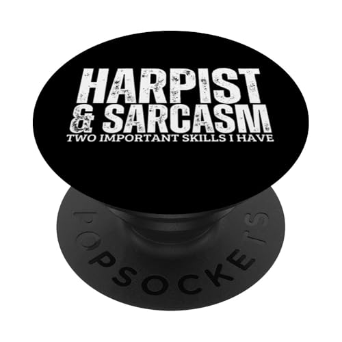 Harfenist und Sarkasmus Lustiger Harfenspieler PopSockets Klebender PopGrip Harfenist und Sarkasmus Lustiger Harfenspieler PopSockets Klebender PopGrip von Harp Music Designs For Harp Players