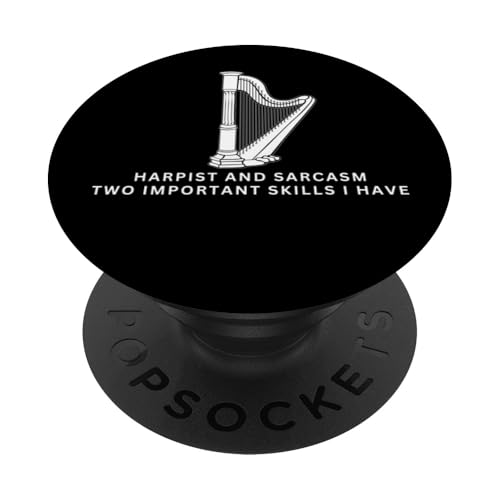 Harfenist und Sarkasmus Lustiger Harfenspieler PopSockets Klebender PopGrip Harfenist und Sarkasmus Lustiger Harfenspieler PopSockets Klebender PopGrip von Harp Music Designs For Harp Players