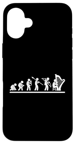 Harpist Evolution Harp Herren Lustiger Harfenspieler Hülle für iPhone 16 Plus Harpist Evolution Harp Herren Lustiger Harfenspieler Hülle für iPhone 16 Plus von Harp Music Designs For Harp Players