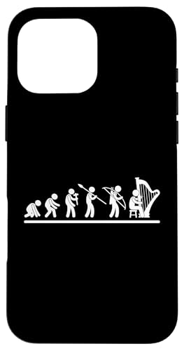 Harpist Evolution Harp Herren Lustiger Harfenspieler Hülle für iPhone 16 Pro Max Harpist Evolution Harp Herren Lustiger Harfenspieler Hülle für iPhone 16 Pro Max von Harp Music Designs For Harp Players