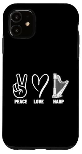 Harpist Peace Love Harp Stolz Männer Frauen Harfenspieler Hülle für iPhone 11 Harpist Peace Love Harp Stolz Männer Frauen Harfenspieler Hülle für iPhone 11 von Harp Music Designs For Harp Players