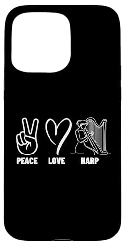 Harpist Peace Love Harp Stolz Männer Frauen Harfenspieler Hülle für iPhone 15 Pro Max Harpist Peace Love Harp Stolz Männer Frauen Harfenspieler Hülle für iPhone 15 Pro Max von Harp Music Designs For Harp Players