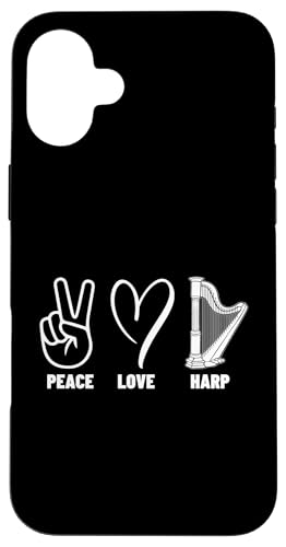 Harpist Peace Love Harp Stolz Männer Frauen Harfenspieler Hülle für iPhone 16 Plus Harpist Peace Love Harp Stolz Männer Frauen Harfenspieler Hülle für iPhone 16 Plus von Harp Music Designs For Harp Players