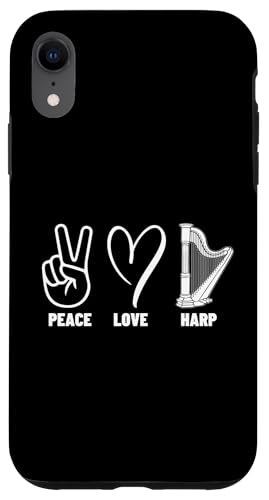 Harpist Peace Love Harp Stolz Männer Frauen Harfenspieler Hülle für iPhone XR Harpist Peace Love Harp Stolz Männer Frauen Harfenspieler Hülle für iPhone XR von Harp Music Designs For Harp Players
