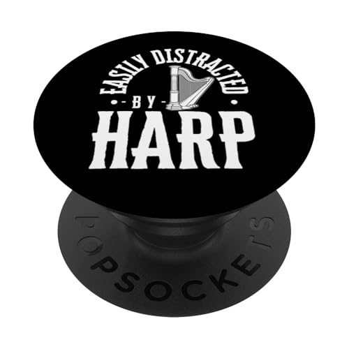 Leicht abgelenkt von Harfe Lustige Harfenistin PopSockets Klebender PopGrip Leicht abgelenkt von Harfe Lustige Harfenistin PopSockets Klebender PopGrip von Harp Music Designs For Harp Players