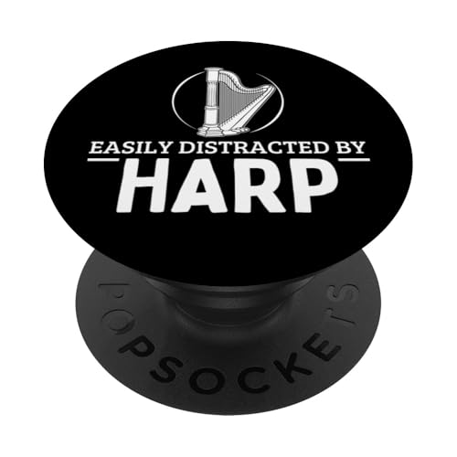 Leicht abgelenkt von Harfe Lustige Harfenistin PopSockets Klebender PopGrip Leicht abgelenkt von Harfe Lustige Harfenistin PopSockets Klebender PopGrip von Harp Music Designs For Harp Players