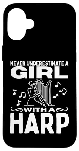 Never Underestimate A Girl With A Harp Funny Women Harfenist Hülle für iPhone 16 Plus Never Underestimate A Girl With A Harp Funny Women Harfenist Hülle für iPhone 16 Plus von Harp Music Designs For Harp Players