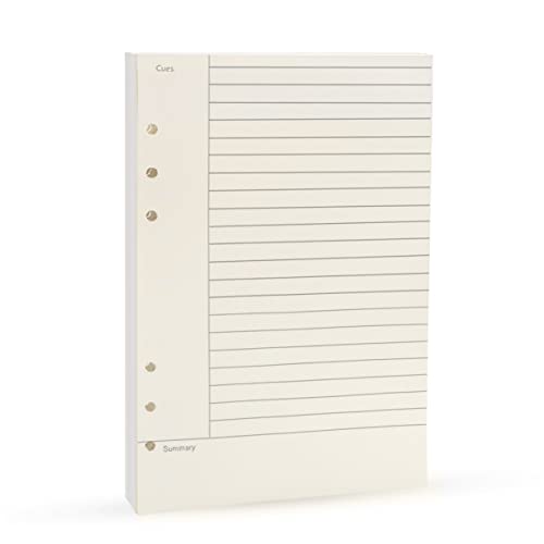 A5 6 Ring Binder Refill Paper, 2023 Planner Inserts for Filofax 6 hole binders,45 sheets(90pages) per pack, refills with line, Harphia(A5 5.59 x 8.27'',Cornell) von Harphia