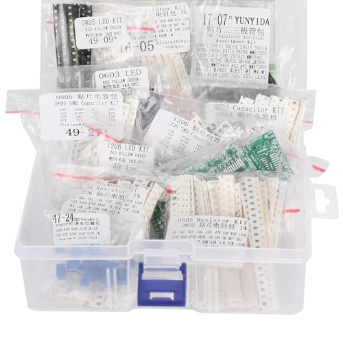 Harrisen 3638pcs SMD DIY Elektronische Bauteile Sortiment, 1206, 0805, 0603,Widerstände, Kondensatoren, LED, PCB, Dioden, Transistoren, Potentiometer Harrisen 3638pcs SMD DIY Elektronische Bauteile Sortiment, 1206, 0805, 0603,Widerstände, Kondensatoren, LED, PCB, Dioden, Transistoren, Potentiometer von Harrisen