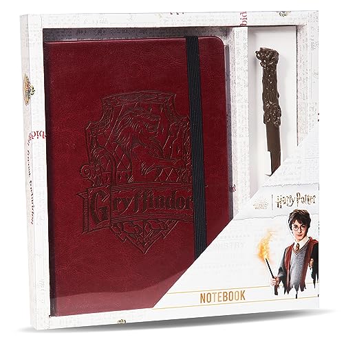 HARRY POTTER Notizbuch – Tagebuch mit Stift und Harry Potter Zauberstab – Zubehör Schreibwaren Geschenkidee, Harry Potter Geschenke von Harry Potter