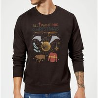 Harry Potter All I Want Weihnachtspullover – Schwarz - XL von Harry Potter