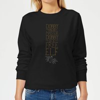 Harry Potter Dobby Is A Free Elf Women's Sweatshirt - Black - XS von Harry Potter