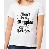 Harry Potter Don't Let The Muggles Get You Down Damen T-Shirt - Weiß - L von Harry Potter