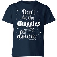 Harry Potter Don't Let The Muggles Get You Down Kinder T-Shirt - Navy Blau - 11-12 Jahre von Harry Potter
