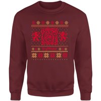 Harry Potter Gryffindor Christmas Weihnachtspullover – Burgund - M von Harry Potter