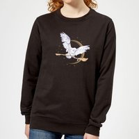 Harry Potter Hedwig Broom Women's Sweatshirt - Black - XXL von Harry Potter