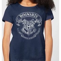 Harry Potter Hogwarts Crest Damen T-Shirt - Navy Blau - L von Harry Potter