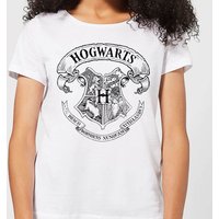 Harry Potter Hogwarts Crest Damen T-Shirt - Weiß - XXL von Harry Potter