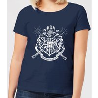 Harry Potter Hogwarts House Crest Damen T-Shirt - Navy Blau - S von Harry Potter