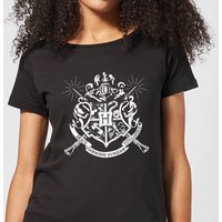 Harry Potter Hogwarts House Crest Damen T-Shirt - Schwarz - M von Harry Potter