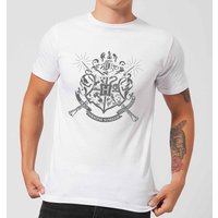 Harry Potter Hogwarts House Crest Herren T-Shirt - Weiß - 4XL von Harry Potter