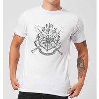 Harry Potter Hogwarts House Crest Herren T-Shirt - Weiß - 5XL von Harry Potter