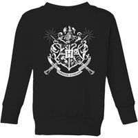 Harry Potter Hogwarts House Crest Kids' Sweatshirt - Black - 7-8 Jahre von Harry Potter