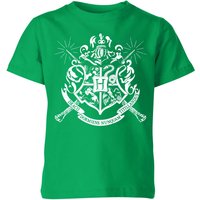 Harry Potter Hogwarts House Crest Kids' T-Shirt - Green - 11-12 Jahre von Harry Potter