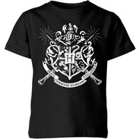 Harry Potter Hogwarts House Crest Kinder T-Shirt - Schwarz - 3-4 Jahre von Harry Potter
