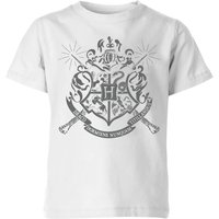 Harry Potter Hogwarts House Crest Kinder T-Shirt - Weiß - 7-8 Jahre von Harry Potter