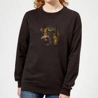 Harry Potter Hufflepuff Geometric Women's Sweatshirt - Black - XL von Harry Potter
