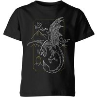 Harry Potter Hungarian Horntail Dragon Kids' T-Shirt - Black - 11-12 Jahre von Harry Potter
