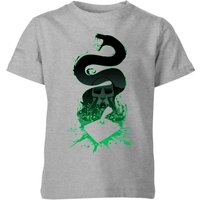 Harry Potter Nagini Silhouette Kinder T-Shirt - Grau - 5-6 Jahre von Harry Potter