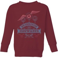 Harry Potter Quidditch At Hogwarts Kids' Sweatshirt - Burgundy - 11-12 Jahre von Harry Potter