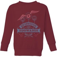 Harry Potter Quidditch At Hogwarts Kids' Sweatshirt - Burgundy - 7-8 Jahre von Harry Potter