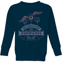 Harry Potter Quidditch At Hogwarts Kids' Sweatshirt - Navy - 9-10 Jahre von Harry Potter