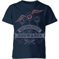 Harry Potter Quidditch At Hogwarts Kids' T-Shirt - Navy - 5-6 Jahre von Harry Potter