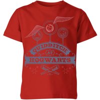 Harry Potter Quidditch At Hogwarts Kids' T-Shirt - Red - 7-8 Jahre von Harry Potter