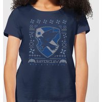 Harry Potter Ravenclaw Crest Damen Christmas T-Shirt - Navy Blau - L von Original Hero