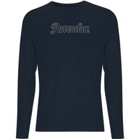 Harry Potter Ravenclaw Script Unisex Long Sleeve T-Shirt - Navy - L von Harry Potter