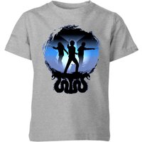 Harry Potter Silhouette Attack Kinder T-Shirt - Grau - 11-12 Jahre von Harry Potter