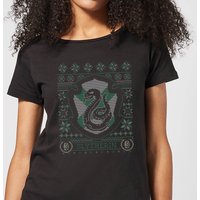 Harry Potter Slytherin Crest Damen Christmas T-Shirt - Schwarz - XXL von Harry Potter