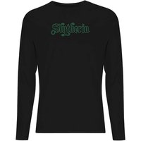 Harry Potter Slytherin Script Unisex Long Sleeve T-Shirt - Black - M von Harry Potter