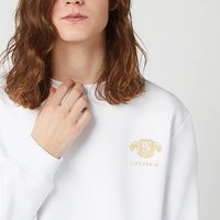 Harry Potter Slytherin Unisex Embroidered Sweatshirt - White - L von Harry Potter