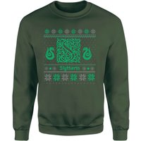 Harry Potter Slytherin Weihnachtspullover – Grün - L von Harry Potter