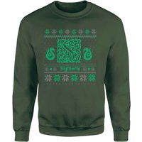 Harry Potter Slytherin Weihnachtspullover – Grün - XL von Harry Potter