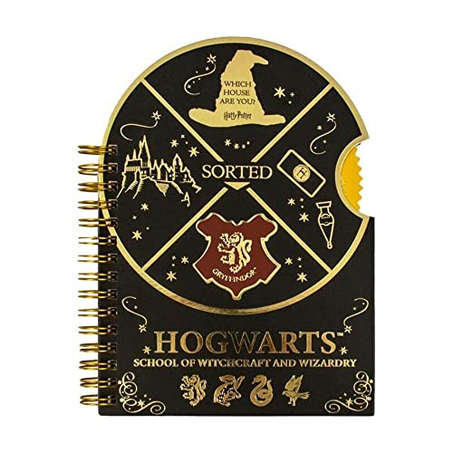 Harry Potter Sorting Hat Spinner A5 Notizbuch schwarz gold, 40 x 30 x 30 cm von Harry Potter